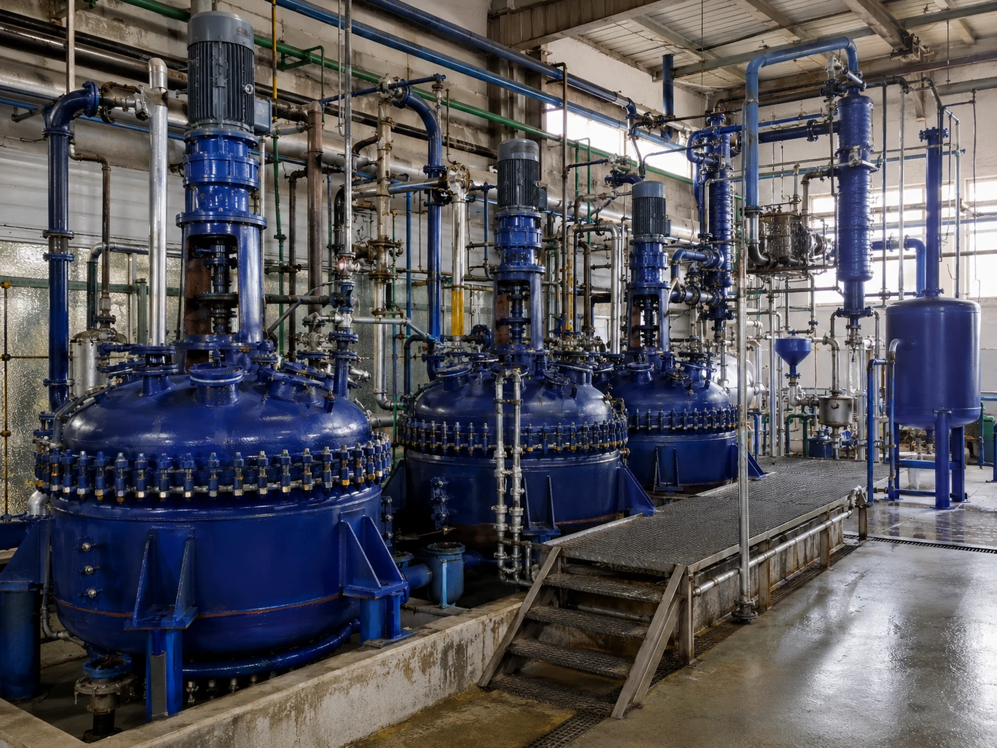 Glass lined equipment for agrochemical production
