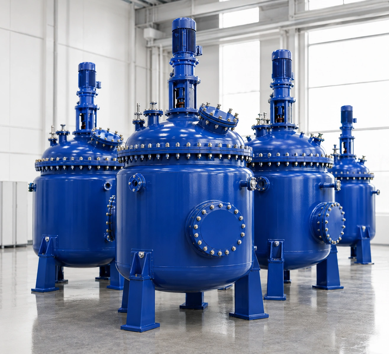 Glass-lined chemical reactors