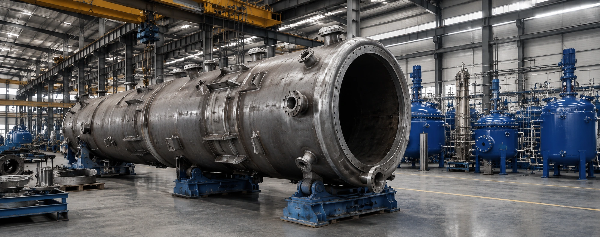 Chemical process equipment manufacturing workshop