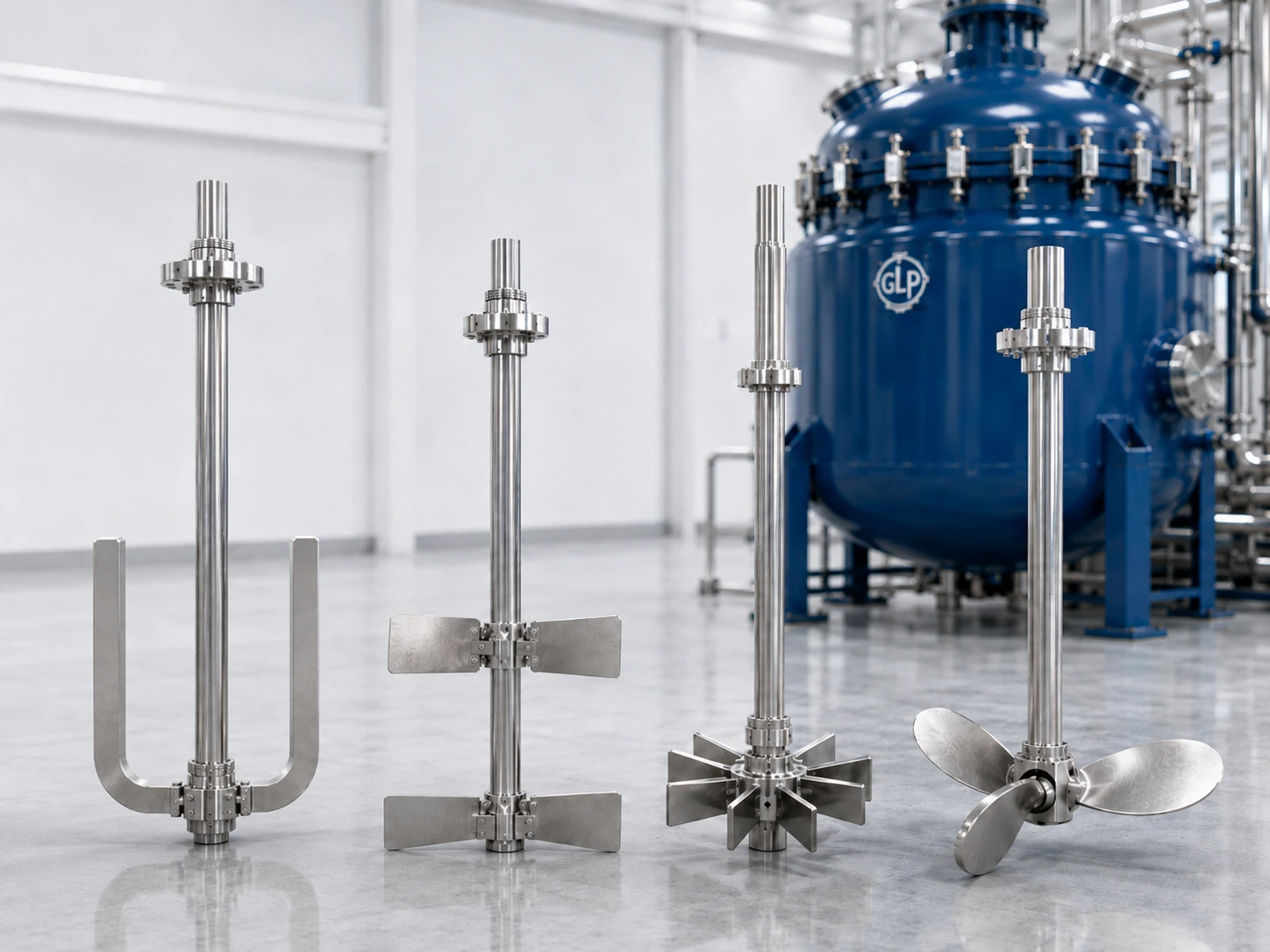 Anchor paddle turbine and propeller agitation systems