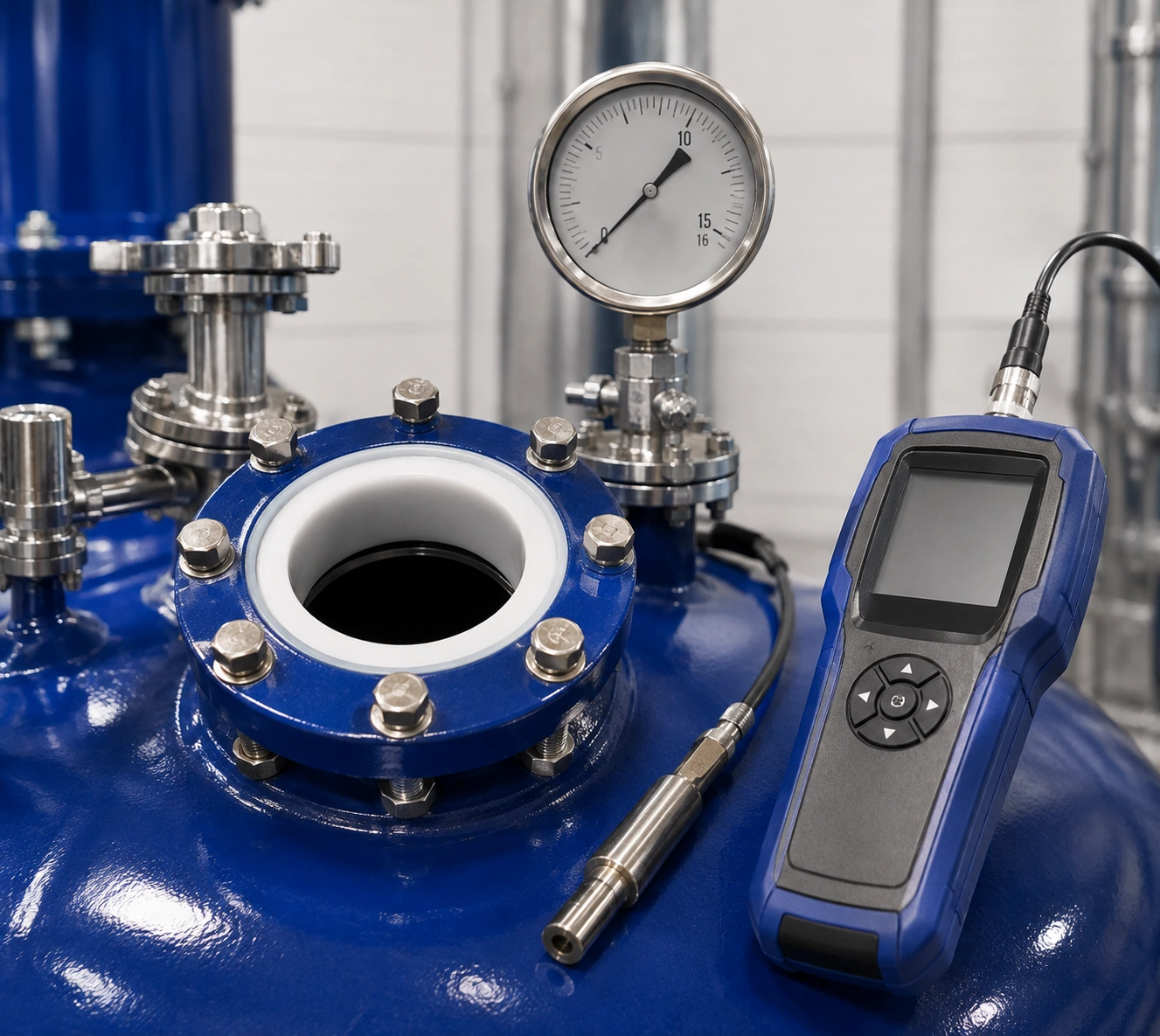 Quality control inspection of glass-lined process equipment