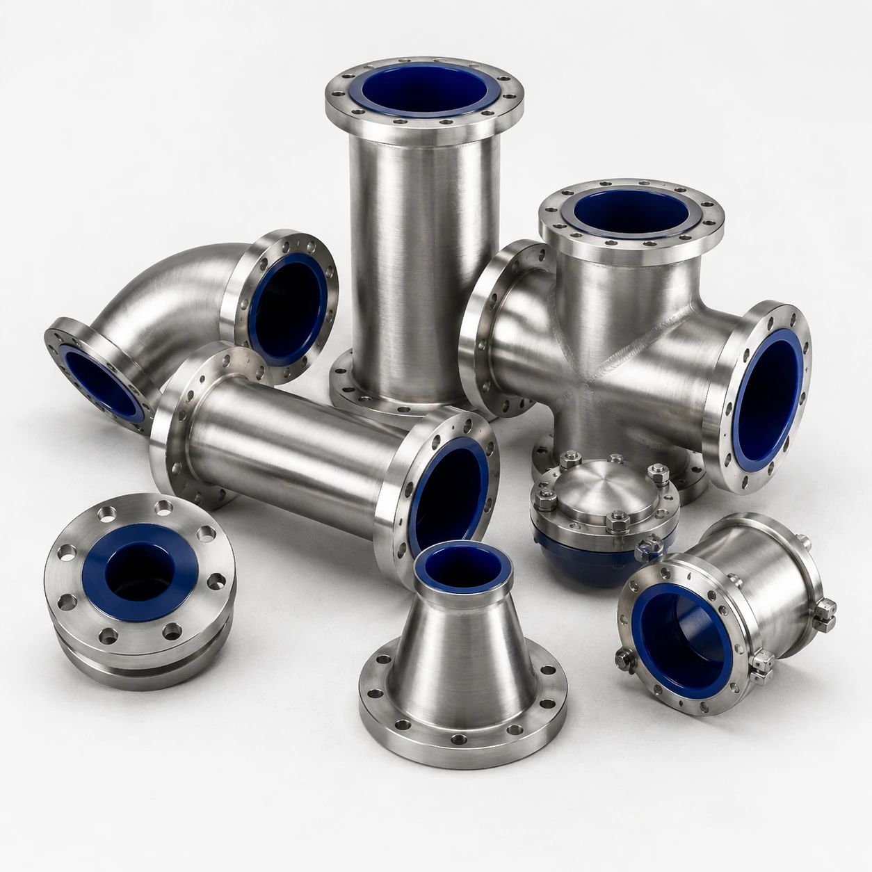 Glass lined pipes and fittings