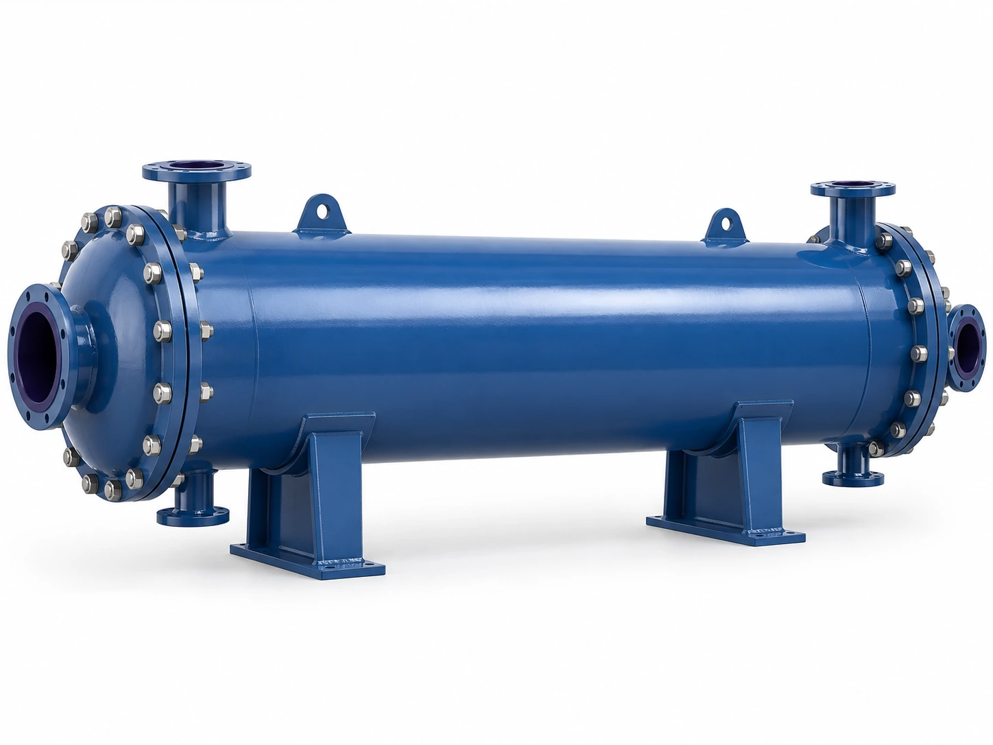 Glass-lined condenser for chemical process distillation and condensation duties